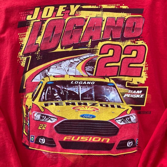 NASCAR Retro Joey Logano 22 Long sleeve Unisex Graphic Tee Red 2XL - Picture 5 of 8
